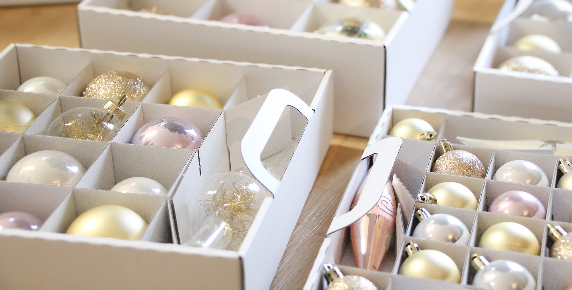 Aufbewahrung von Weihnachtskugeln Weihnachtsdekoration praktisch aufbewahren